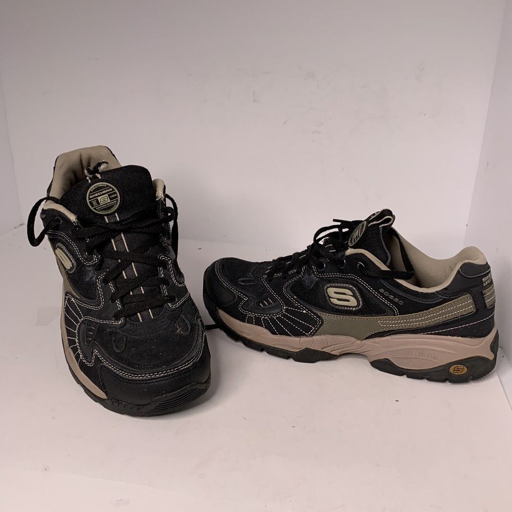 Skechers Sport Mens 50650 Sparta Black Brown‎ Training Sneaker Size 13 Lace Up